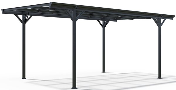 Přístřešek na auto BestBerg BBCP-CH500 / 15,3 m² / 503 x 305 x 232 cm / antracit/šedá