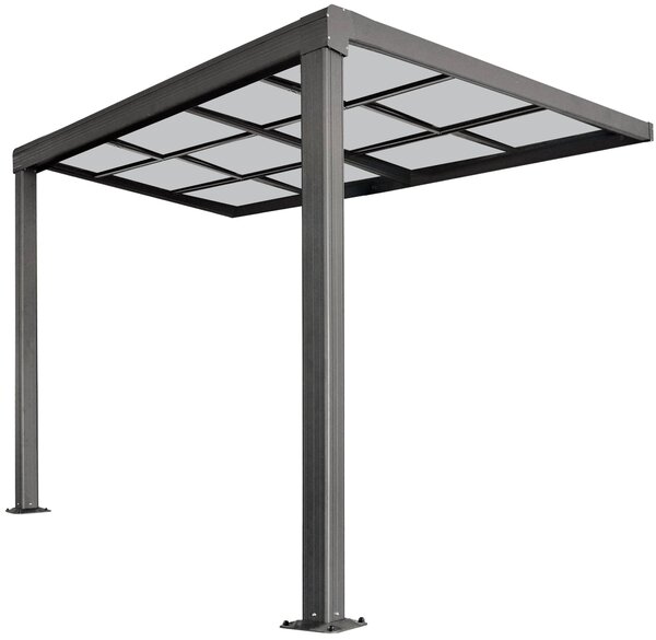 Hliníková pergola BestBerg PZ-9A / 9 m² / antracit/šedá