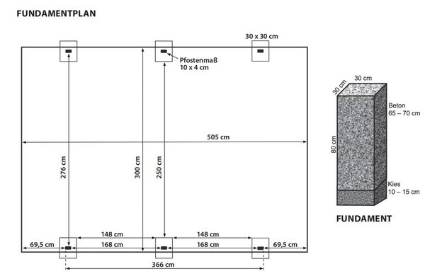 Přístřešek na auto BestBerg BBCP-CP7 / 15,2 m² / 505 x 300 x 219 cm / antracit/šedá