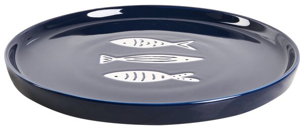 Sada 16 kusů nádobí TAMARIND Porcelán Bílá/Modrá