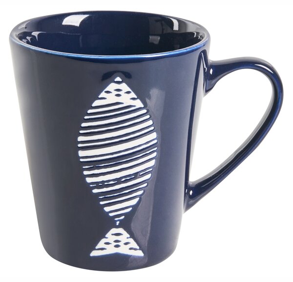 Sada 16 kusů nádobí TAMARIND Porcelán Bílá/Modrá