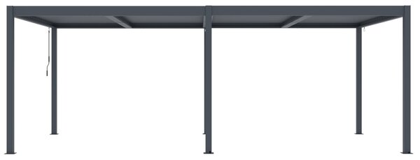 Hliníková bioklimatická pergola s lamelami BestBerg BBP-18G / 6 x 3 m / šedá