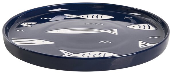 Sada 16 kusů nádobí TAMARIND Porcelán Bílá/Modrá