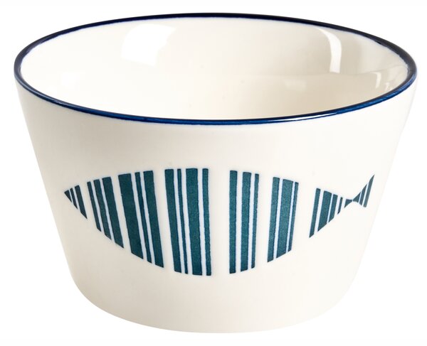 Sada 16 kusů nádobí TAMARIND Porcelán Bílá/Modrá