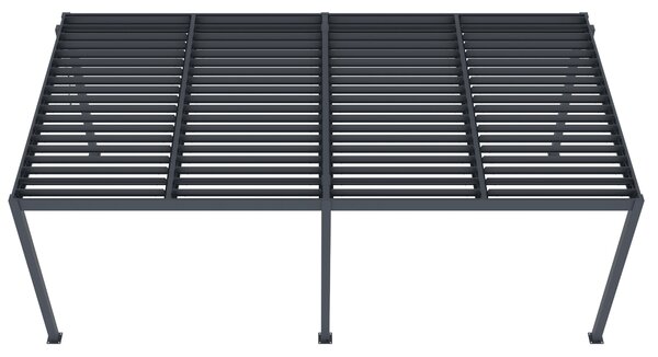 Hliníková bioklimatická pergola s lamelami BestBerg BBP-18G / 6 x 3 m / šedá