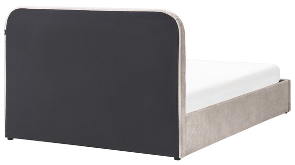 Postel s úložným prostorem Žinylka CHALLANS 160 x 200 cm Taupe
