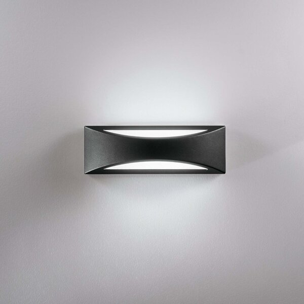FANEUROPE FAN EUROPE Venkovní nástěnné svítidlo LED WEISS hliník černá 16W 1800lm CCT IP54 35x12x11,3 cm