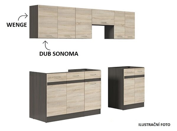 Kuchyň Junona Modul VERZE2 BBL 170, wenge/dub sonoma