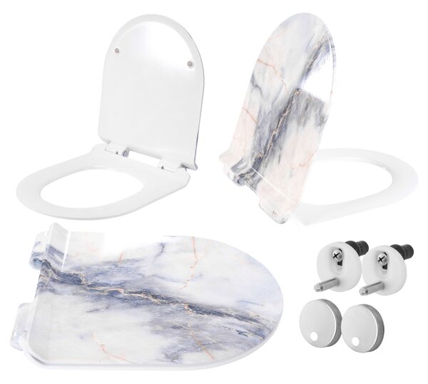 Toilet seat CARLO GRANIT SHINY DUROPLAST SLIM