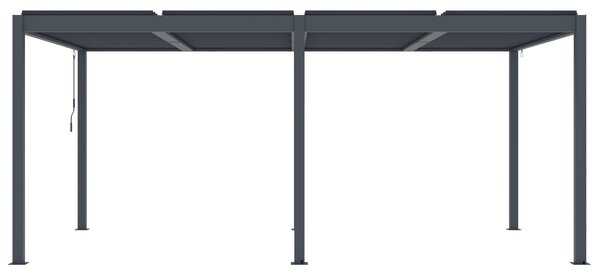 Hliníková bioklimatická pergola s lamelami BestBerg BBP-15G / 5 x 3 m / šedá
