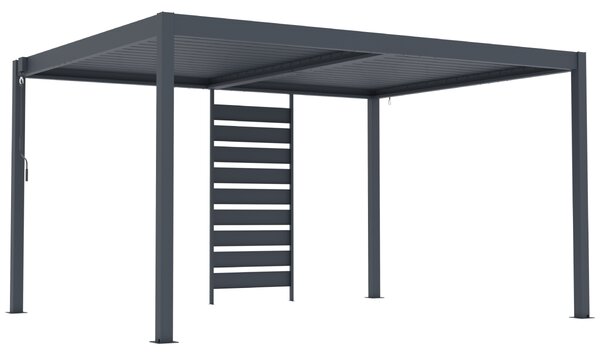 Boční zástěna pro bioklimatickou pergolu BestBerg BBP-ACG / 92 × 203 cm / šedá