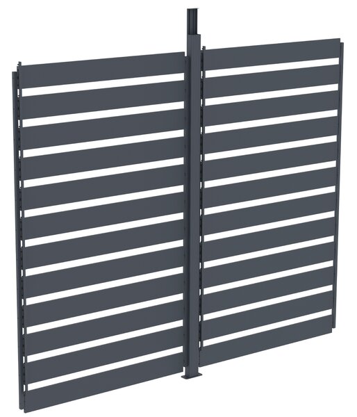 Boční zástěna pro bioklimatickou pergolu BestBerg BBP-E1CG / 238 × 218 cm / šedá
