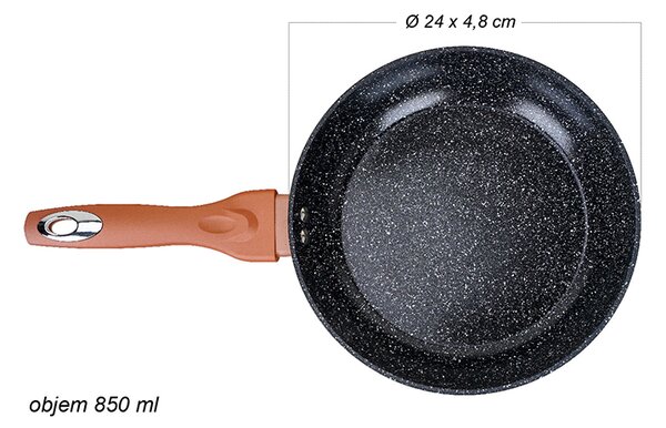 15dílná sada nádobí s mramorovým povrchem BestBerg BBN-1015RG / rosegold