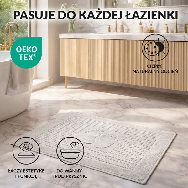 PODLOŽKA DO KOUPELNY HOTEL FEET 50X70 CM ŠEDÁ