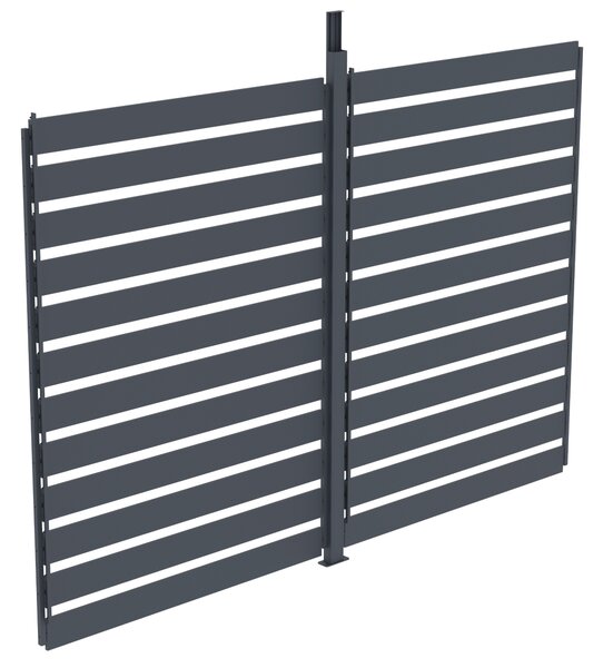 Boční zástěna pro bioklimatickou pergolu BestBerg BBP-F1CG / 283 × 218 cm / šedá