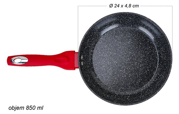 15dílná sada nádobí s mramorovým povrchem BestBerg BBN-1015R / červená