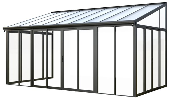 Luxusní zimní zahrada BestBerg PZ-QA9 / 16,5 m² / 300 x 548 x 312 cm / antracit