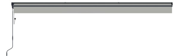 Elektrická markýza s LED osvětlením BestBerg BBSU-EL495LG / 495 x 300 cm / světle šedá