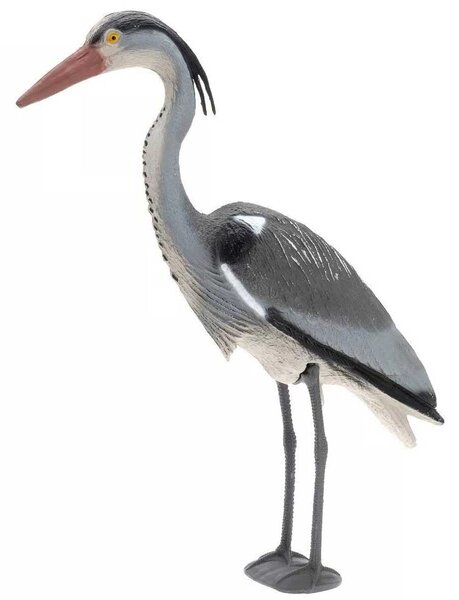 Zahradní plastová figurka Heron, 72x50 cm, šedá