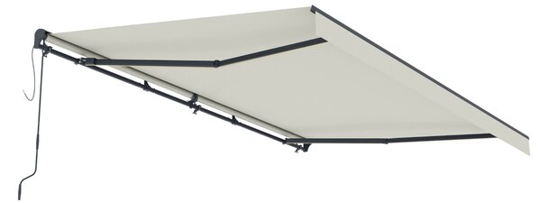 Elektrická markýza s LED osvětlením BestBerg BBSU-EL495BG / 495 x 300 cm / béžová