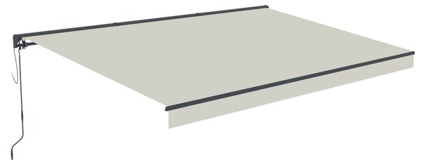 Elektrická markýza s LED osvětlením BestBerg BBSU-EL495BG / 495 x 300 cm / béžová