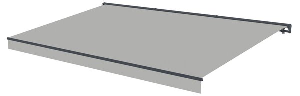 Elektrická markýza s LED osvětlením BestBerg BBSU-EL495LG / 495 x 300 cm / světle šedá