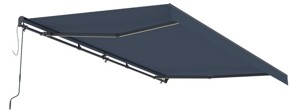 Elektrická markýza s LED osvětlením BestBerg BBSU-EL495CG / 495 x 300 cm / šedá