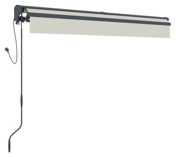 Elektrická markýza s LED osvětlením BestBerg BBSU-EL295BG / 295 x 250 cm / béžová