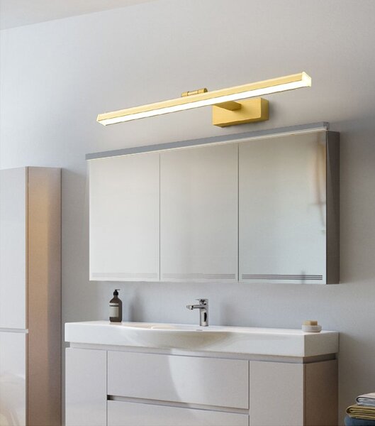 Toolight Toolight, LED koupelnové nástěnné svítidlo nad zrcadlo 80cm 16W 4000K APP835-1W, zlatá, OSW-07013
