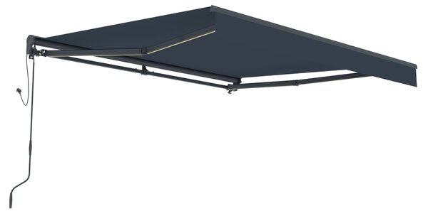 Elektrická markýza s LED osvětlením BestBerg BBSU-EL295CG / 295 x 250 cm / šedá
