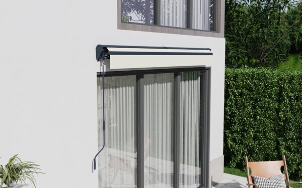 Elektrická markýza s LED osvětlením BestBerg BBSU-EL295BG / 295 x 250 cm / béžová
