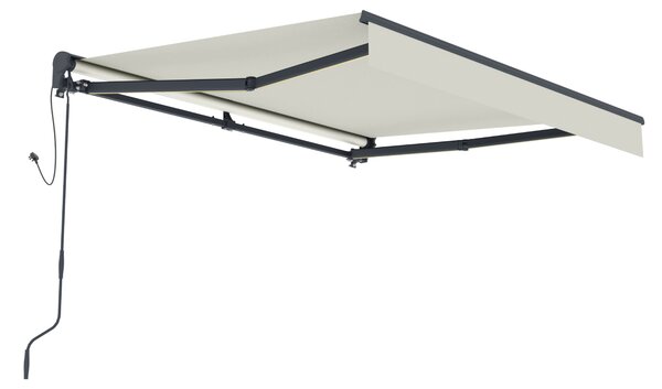 Elektrická markýza s LED osvětlením BestBerg BBSU-EL250BG / 250 x 200 cm / béžová