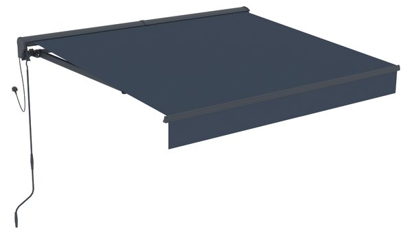 Elektrická markýza s LED osvětlením BestBerg BBSU-EL250CG / 250 x 200 cm / šedá