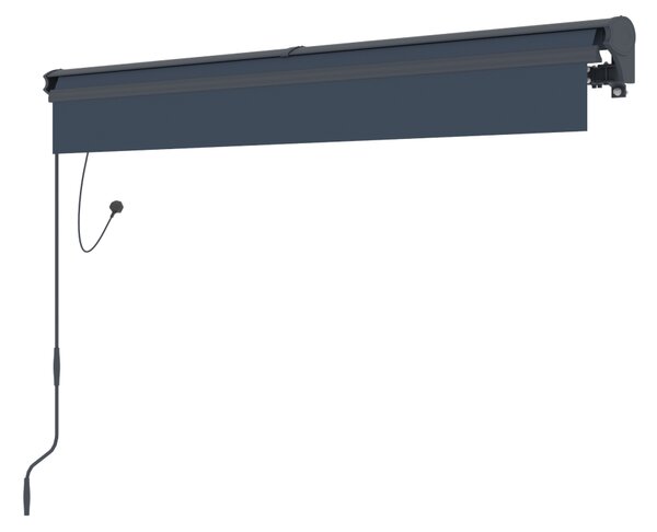 Elektrická markýza s LED osvětlením BestBerg BBSU-EL250CG / 250 x 200 cm / šedá