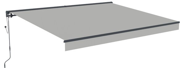Elektrická markýza BestBerg BBSU-E395LG / 395 x 300 cm / světle šedá