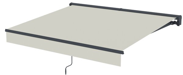 Elektrická markýza s LED osvětlením BestBerg BBSU-EL250BG / 250 x 200 cm / béžová
