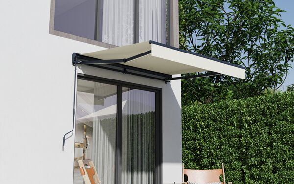 Elektrická markýza s LED osvětlením BestBerg BBSU-EL250BG / 250 x 200 cm / béžová