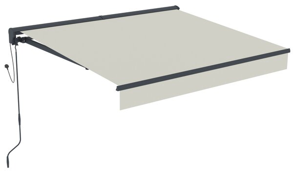 Elektrická markýza s LED osvětlením BestBerg BBSU-EL250BG / 250 x 200 cm / béžová