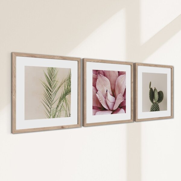 Tištěné obrazy v sadě 3 ks s rámem 30x30 cm Fresh – Styler