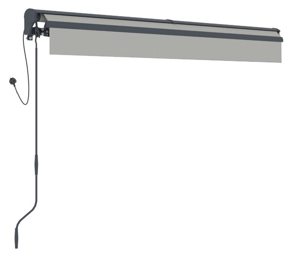 Elektrická markýza BestBerg BBSU-E295LG / 295 x 250 cm / světle šedá