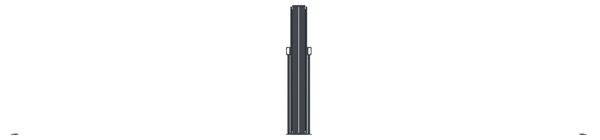 Dvojitá zatahovací markýza/boční zástěna BestBerg BBSU-2S300BG / 180 x 600 cm / béžová