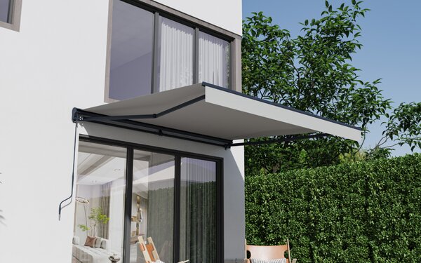 Elektrická markýza BestBerg BBSU-E350LG / 350 x 300 cm / světle šedá
