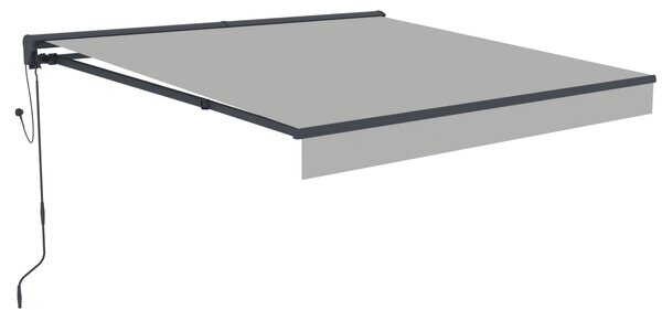 Elektrická markýza BestBerg BBSU-E295LG / 295 x 250 cm / světle šedá