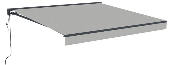 Elektrická markýza BestBerg BBSU-E350LG / 350 x 300 cm / světle šedá