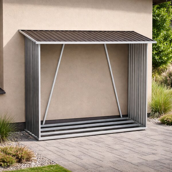 Zahradní dřevník BestBerg BBSH-F002G / 1,8 m²/ 217 x 83 x 154 cm / šedá
