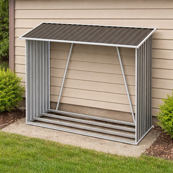 Zahradní dřevník BestBerg BBSH-F002G / 1,8 m²/ 217 x 83 x 154 cm / šedá