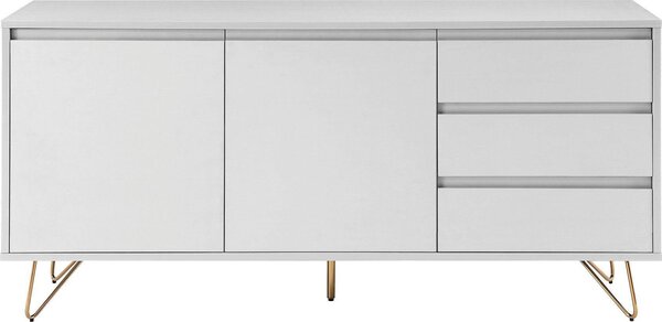 ŠIROKÁ KOMODA, bílá, 150/70/40 cm Livetastic - Online Only komody, Online Only