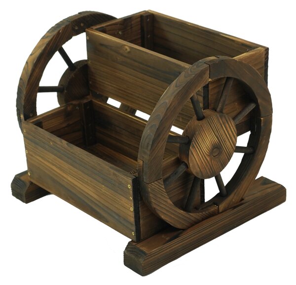 Dřevěný zahradní truhlík BestBerg BBGD-2039 / 39 x 35 x 32 cm / hnědá
