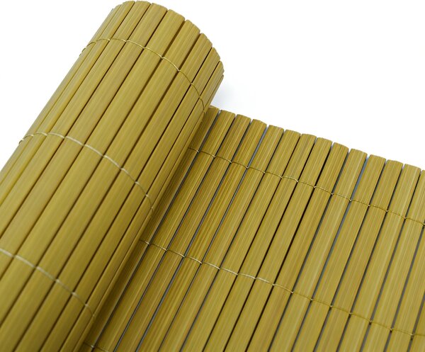 Umělá PVC rákosová rohož/zástěna BestBerg BBGD-23Y / 2 × 3 m / přírodní