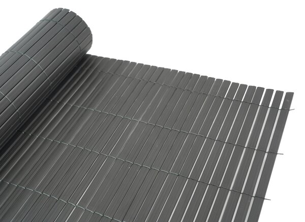 Umělá PVC rákosová rohož/zástěna BestBerg BBGD-23G / 2 × 3 m / šedá